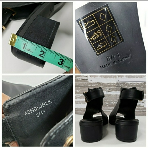 Top Shop Black Open Toe Sandals - Picture 3 of 8